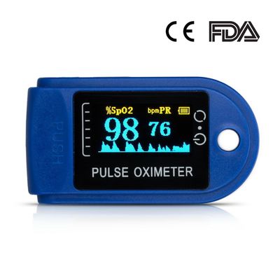 পোর্টেবল 128*64 ABS Fingertip Pulse Oximeter Home Pulse Rate Monitor Oled Display