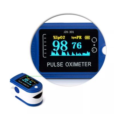 পোর্টেবল 128*64 ABS Fingertip Pulse Oximeter Home Pulse Rate Monitor Oled Display