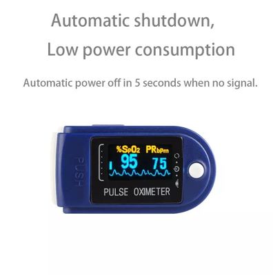 ডিসি 2.6V 8 সেকেন্ড ব্লাড অক্সিজেন লেভেল ফিঙ্গার মনিটর স্যাচুরেশন 70%